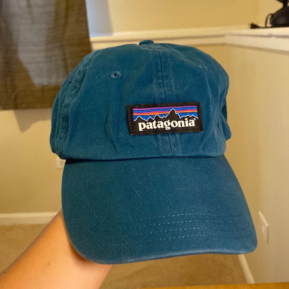 Patagonia P-6 blue baseball hat
